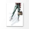 Stylish Sneakers Luxury Handbag Print 100% Australian Made 100x150cm (Stretched Canvas)