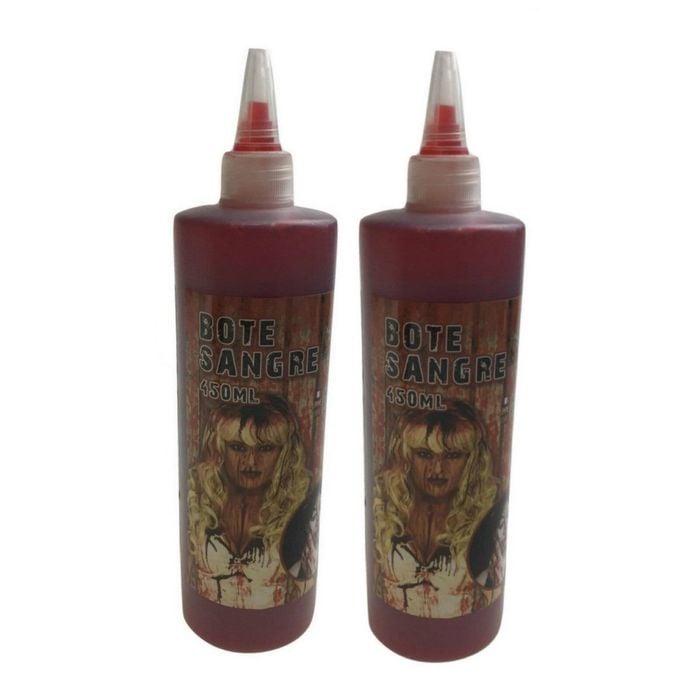 2x 450ml Bottle Vampire FAKE BLOOD Zombie Halloween Red Make Up Gel Cream Horror - Red | 450ml | Fake Blood