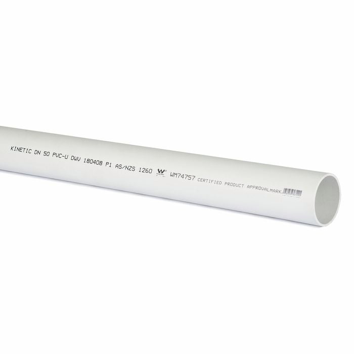 Kinetic 50mm x 1m PVC DWV Pipe