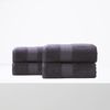 4pc Renee Taylor Brentwood Bath Sheet/Towel Low Twist Cotton 650 GSM Carbon
