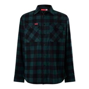 Hard Yakka Green Long Sleeve Checked Flannel - Size L