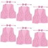 6x Adult Unisex SEQUIN BOW TIE & VEST Dance Costume Party Sparkle Set in Light Pink - Light Pink | China