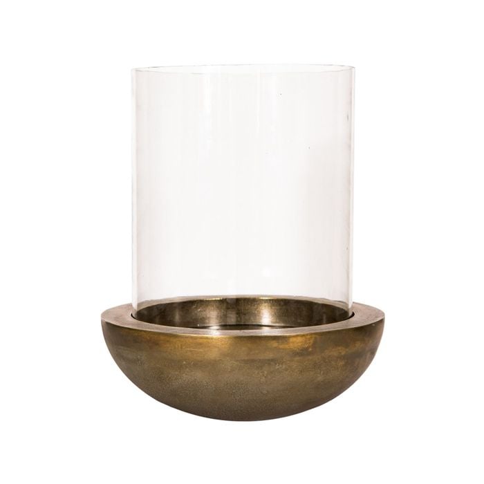Ssh collection katrina 39cm tall hurricane lamp - brass