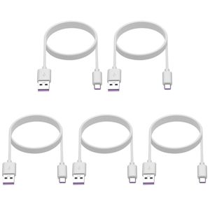iWill 5 Pack 1m Data Transfer Charger Charging USB Type C Cable Cord Bulk White TPE Plastic