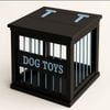 Paws and Willow Night Sky with Blue Hardware Wooden Dog Toy Storage Box