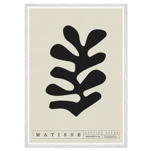 Galrie Henri Matisse Bold Black Cutout Art Print Modern Minimalist Decor, White Frame, A2 42 x 60cm (16 x 24inch)