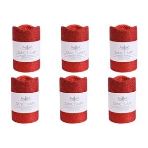 6PK LVD Flameless Candle Medium Ruby Decorative Home/Lounge Decor