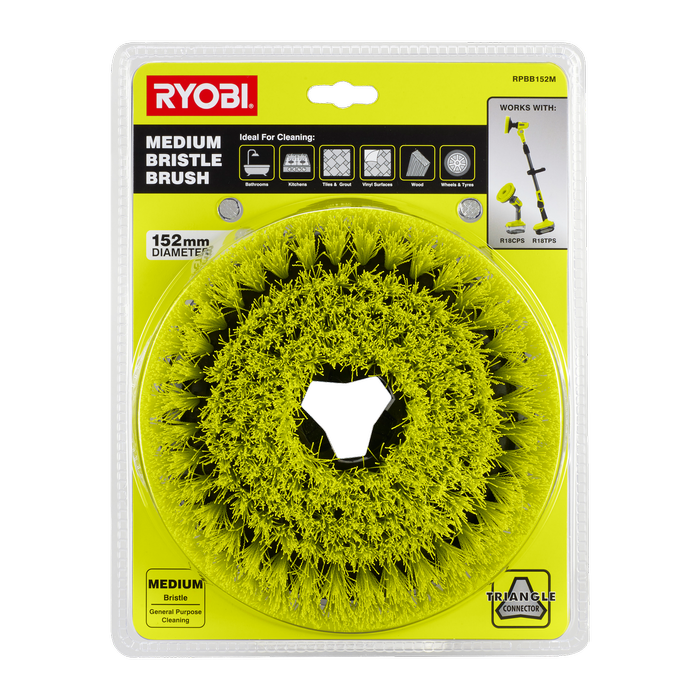 Ryobi Medium Bristle Power Scrubber Brush