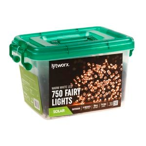 Lytworx Warm White Solar Fairy Lights - 750 Pack