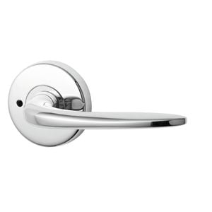 Lockwood Summit Velocity Satin Chrome Pearl Privacy Lever Set