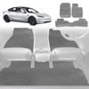 6D Diamond Car Floor Mats for Tesla Model 3 2024-Current-Full Set-Grey-Outback GT