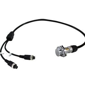 Elinz Heavy Duty Reversing Camera Trailer Cable Coil 4PIN Female Connectors 2 AV Input
