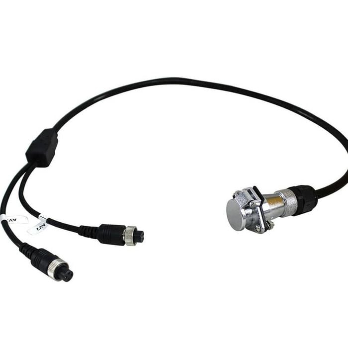Elinz Heavy Duty Reversing Camera Trailer Cable Coil 4PIN Female Connectors 2 AV Input