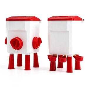 Giantz 12kg Chicken Feeder and 11L Waterer Set Poultry Drinker Kit for Hens Chick