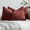 Gioia Casa 2-Pack Chenille Waffle Cushion Covers 30cm x 50cm - Rust