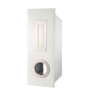 Sandleford White Stainless Steel Highlander Fence Mounted Letterbox