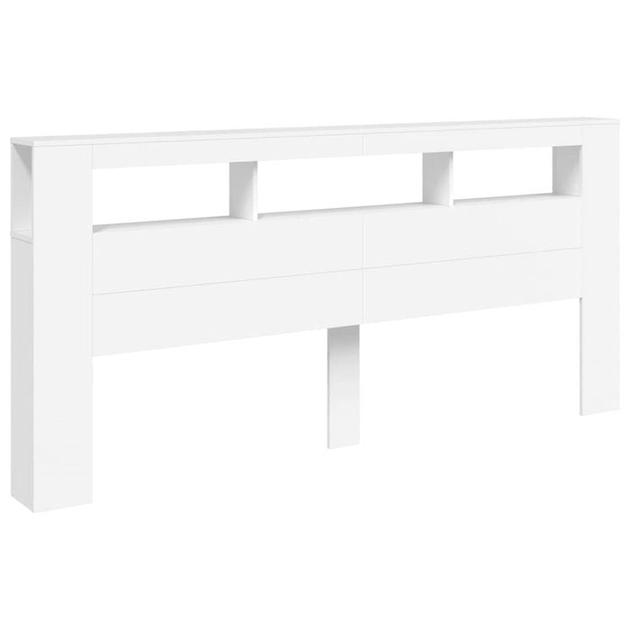vidaXL LED Headboard Bed Header Bedroom Furniture White 100 cm Engineered Wood
