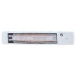 Arlec 1200W White 2 Bar Radiant Strip Heater with Pull Cord