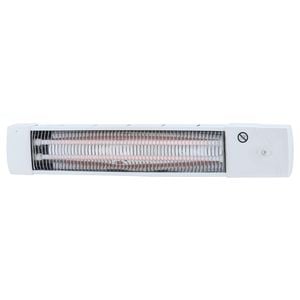 Arlec 1200W White 2 Bar Radiant Strip Heater with Pull Cord