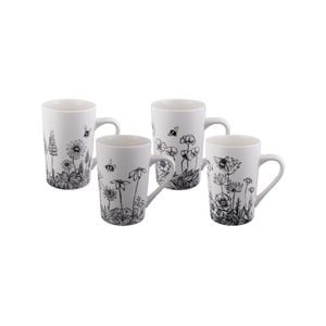 Bundanoon New Bone China Coffee & Tea Mugs - 350ml Buzzing Garden