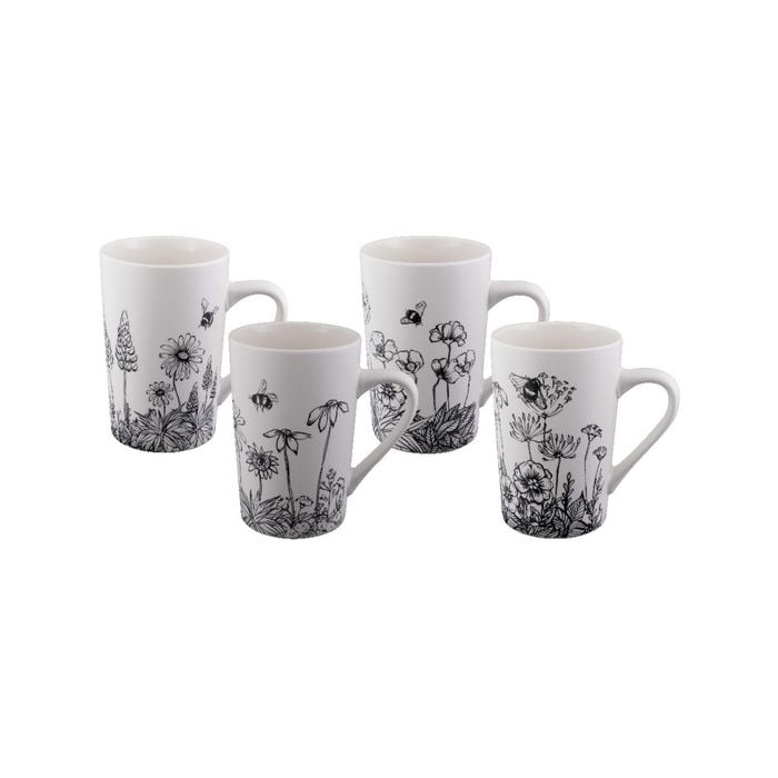 Bundanoon New Bone China Coffee & Tea Mugs - 350ml Buzzing Garden