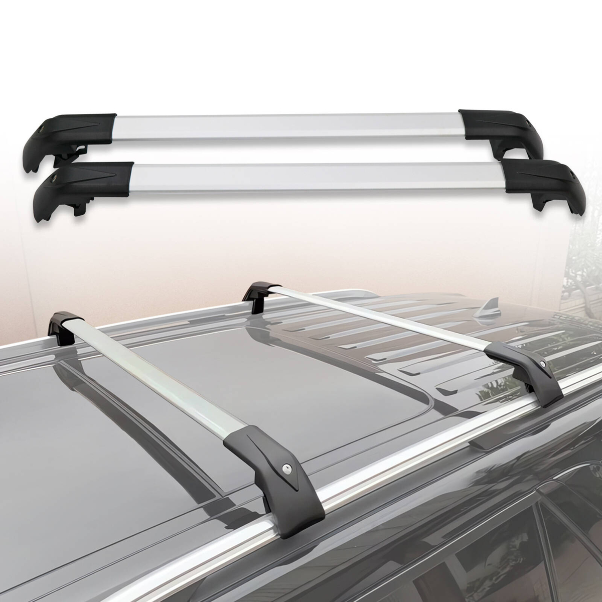 AUSGO Car Roof Rack for Fiat Panda 2013-2019 Cross Bars 80kgs ...