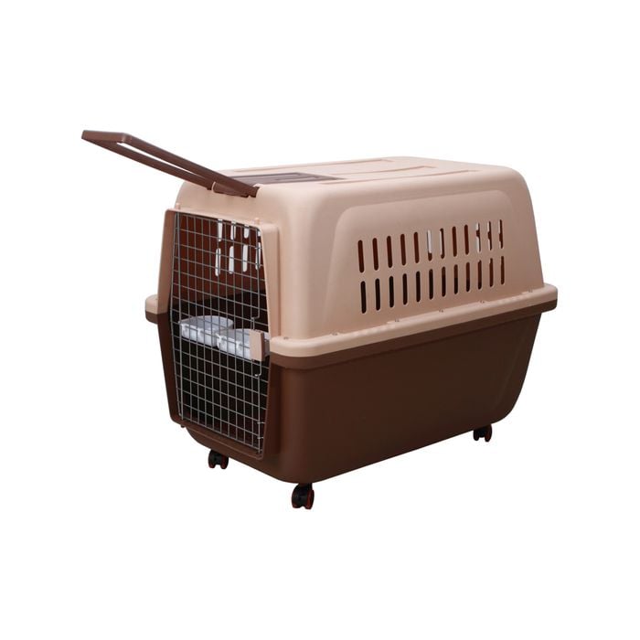 Yes4pets Xl Plastic Kennels Pet Carrier Dog Cat Cage Crate With Handle And Removable Wheel