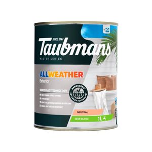 Taubmans 1L Neutral Semi Gloss All Weather Exterior Paint