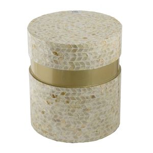 Cancun Shell Stool Side Table