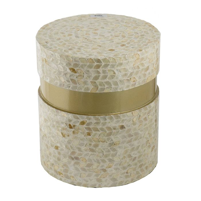 Cancun Shell Stool Side Table