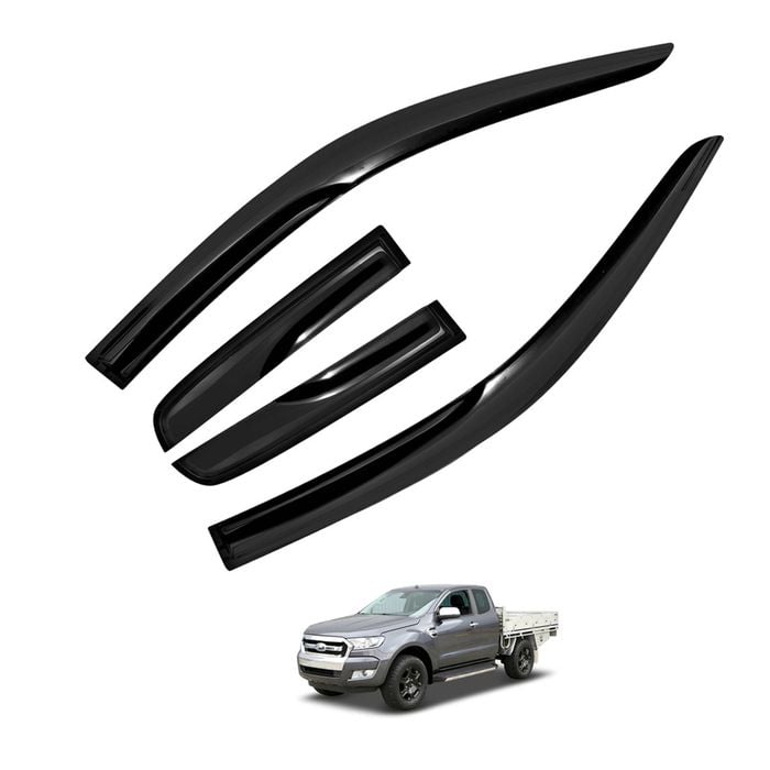 Weathershields for Ford Ranger Extra Super Cab 2011-2022 Weather Shields Wind Deflectors Visor