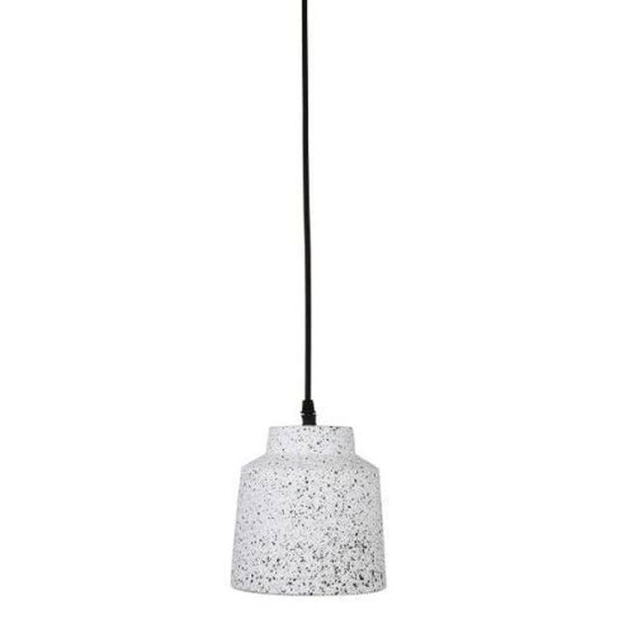 White Terrazzo Style 16CM Concrete Pendant Light