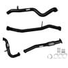 Ignite Exhausts Turbo Back For Nissan Gu Patrol 3l Leaf Spring Ute 3" Cat & Pipe Black Aluminised Steel