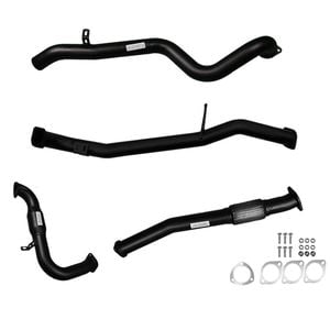 Ignite Exhausts Turbo Back For Nissan Gu Patrol 3l Leaf Spring Ute 3" Cat & Pipe Black Aluminised Steel