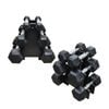 1-2-3-4-5-6 Total 42KG Hex Rubber Dumbell Weight Set with 2 PVC Rack