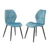 Oikiture Dining Chairs Set of 2 Velvet Blue