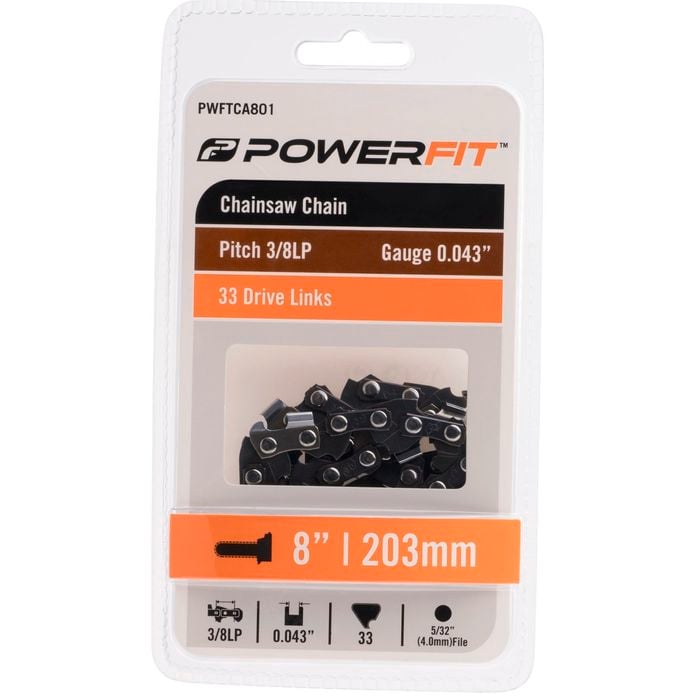PowerFit 8" 0.043" 33DL Gauge Chainsaw Chain