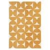 Loopsie-400cm X 300cm-almere Gold And Ivory Geometric Washable Rug