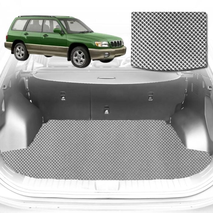 6D Diamond Car Boot Mat for Subaru Forester (SG 79V)2002-2008-Cargo Mat-Grey-Outback GT