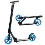 Costway Folding Kick Scooter Pro Stunt Adjustable Heigh w/Rear Break Blue