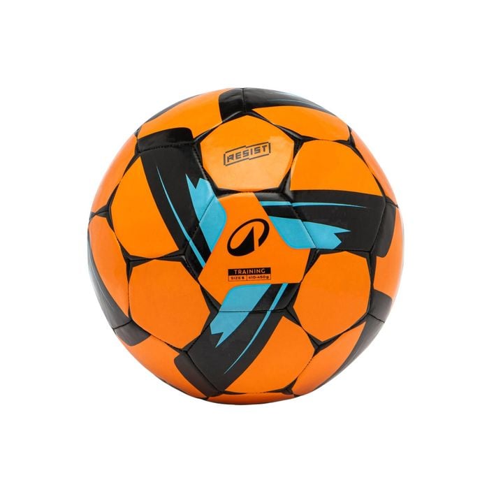 Decathlon - Training Ball Resist Size 5, Machine Stitched, Rubber Coating - Orange - 5