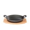 Pyrolux Pyrocast Cast Iron Oval Gratin with Maple Tray 15.5x10cm