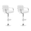 Artiss Noa Set of 2 White PU Leather Bar Stools
