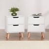 Artiss 2X Bedside Table 2 Drawers Nightstand - BODEN White