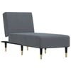 vidaXL Chaise Longue Reclining Chair Upholstered Lounge Sofa Dark Grey Velvet