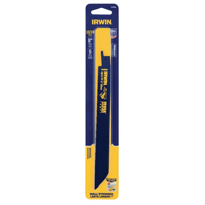 Irwin 8" 10/14TPI Recip Blade - 5 Pack