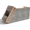 Modern Furniture QUADE Reception Desk - Warm Oak & Concrete Look