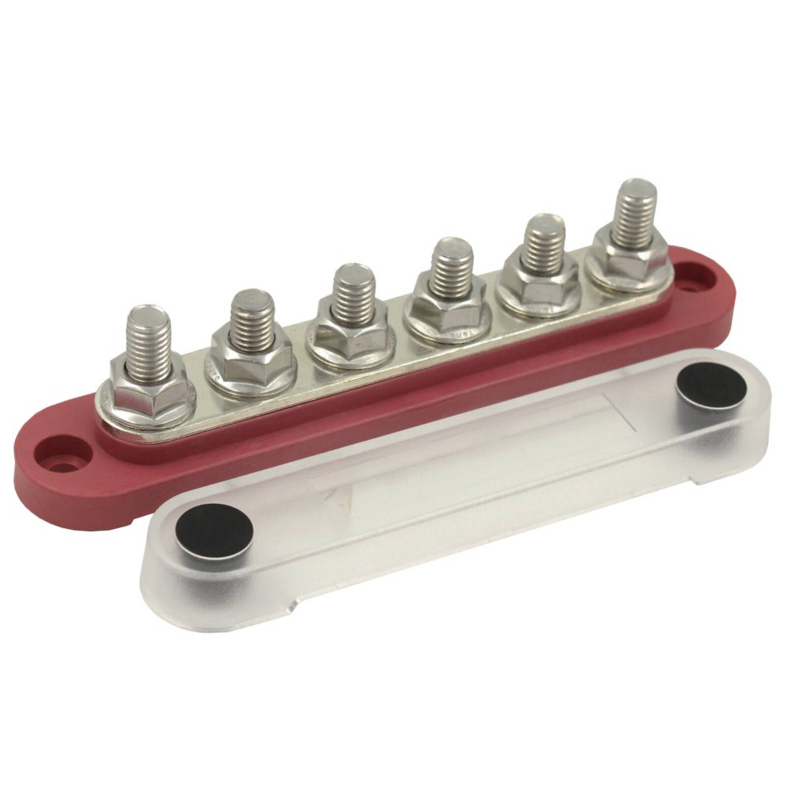 2 Stuks M8 300A 12-48V Bus Bar Stroomverdeling Blok Automotive Marine Batterij Busbar Klemmenblok met Cover