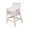 1825 Interiors Savannah Breakfast Stool Rattan With Padded Seat Matte White