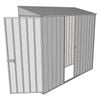 Build-a-Shed 0.8 x 2.3 x 2m Hinged Door Tunnel Shed With Single Sliding Side Door - Zinc